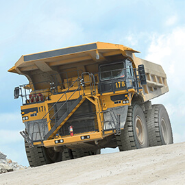 a dump truck surface mining