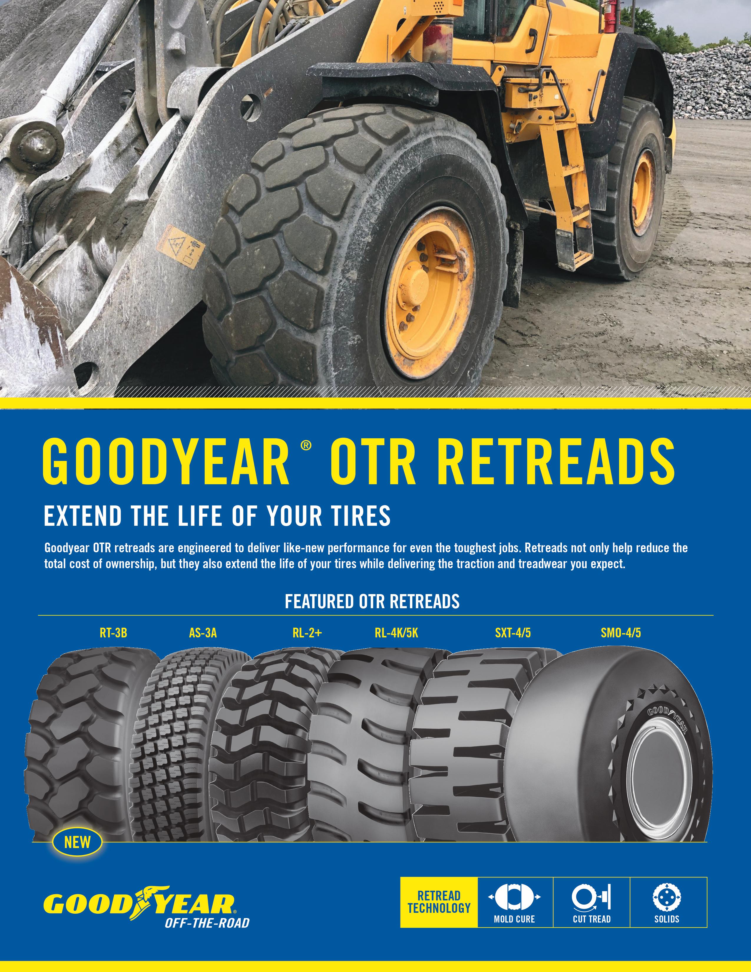 Scheda di vendita opzioni di ricopertura Goodyear OTR