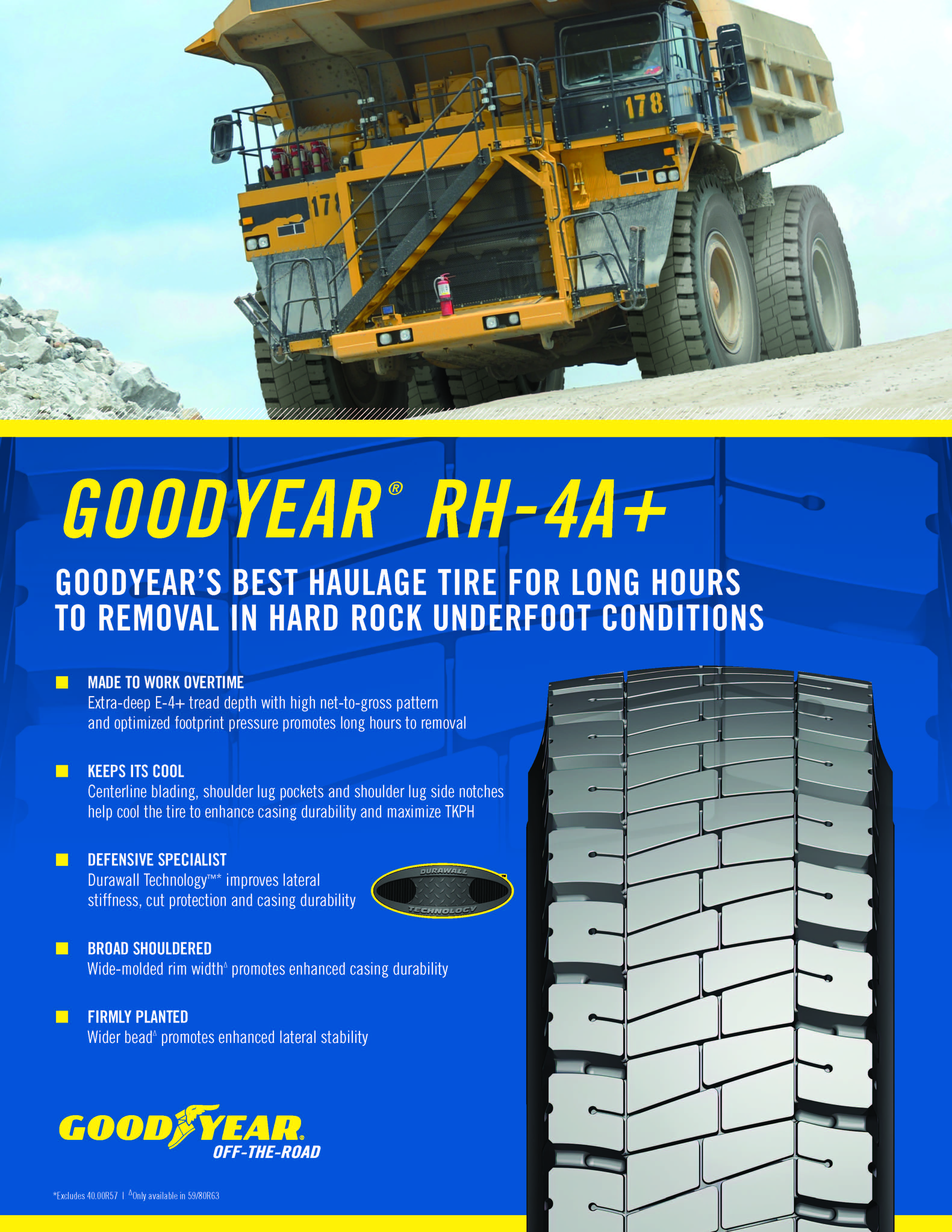 Рекламная листовка о восстановленных шинах для бездорожья Goodyear
