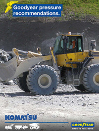 Goodyear anbefalinger for lufttryk for KOMATSU