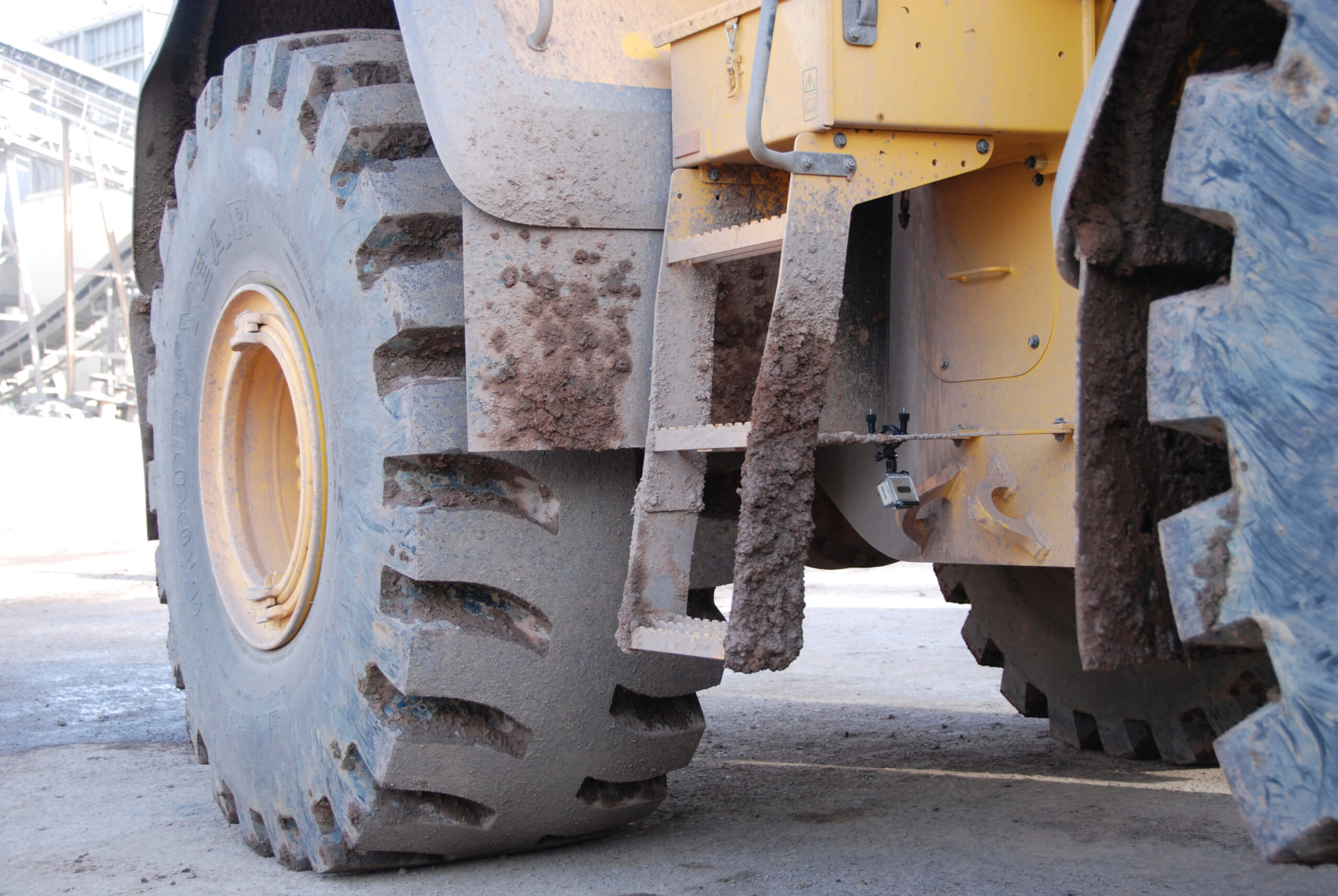 Close up of OTR Tyre tread