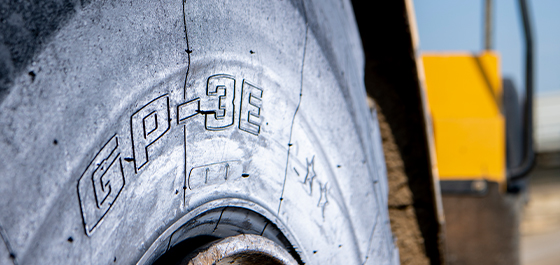 close up image of a GP-3E tire