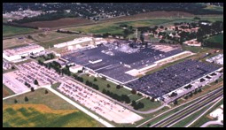 Luchtfoto van de Goodyear-fabriek in Topeka